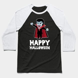 Vampire Scary and Spooky Happy Halloween Funny Graphic Baseball T-Shirt